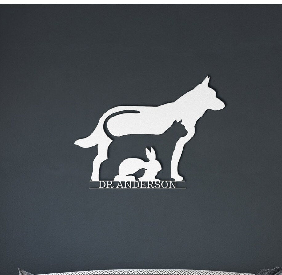 Copper Metal Vet Doctor Sign, Veterinary Gift, Personalized Vet Gift, Veterinary Art, Gift For Veterinarian, Veterinary Room Decor