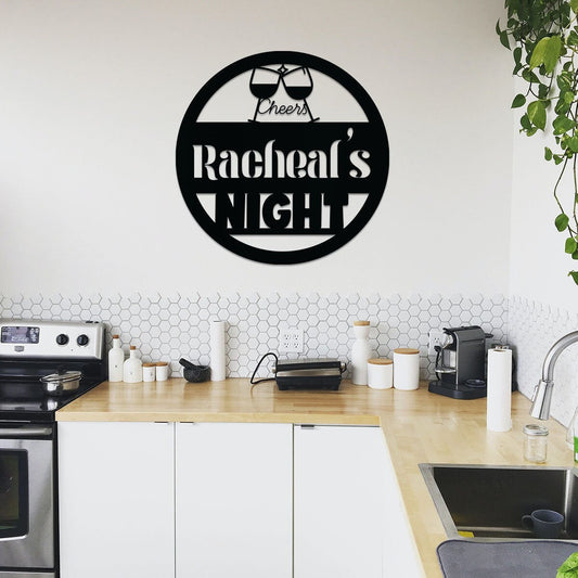 Custom Party Sign, Metal Party Sign, Metal Special Night Sign, Game Night Sign, Custom Family Sign, Custom Game Night Sign, Custom Name Sign