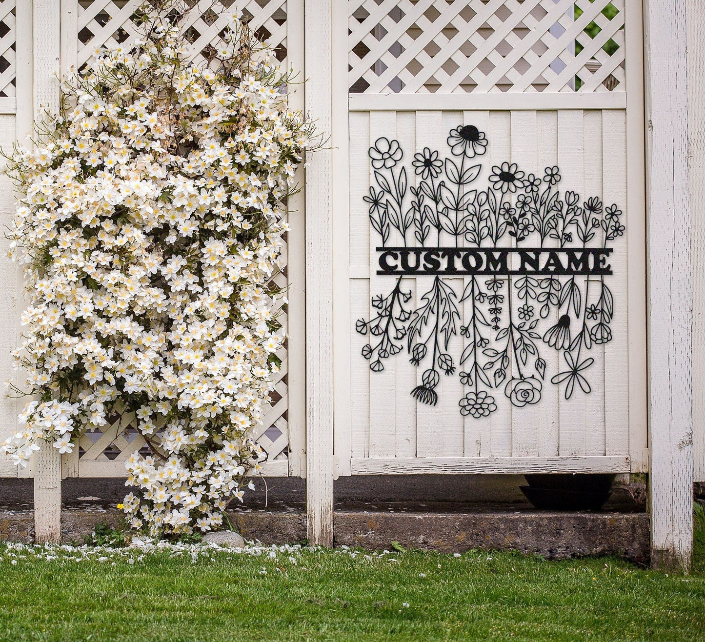 Customized Garden Sign,Flower Sign,Garden Wall Art,Personalized Garden decor,Garden Gate Sign,Grandma's Garden Gift,Outdoor Decor