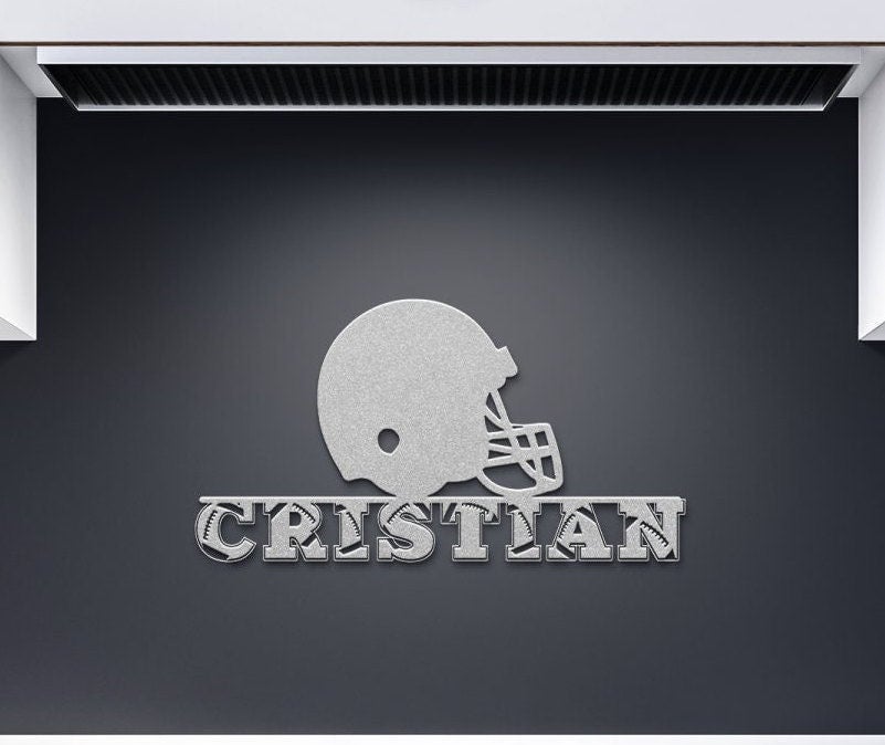 Custom Football Metal Sign, Custom Name Football Wall Art, Football Name Sign, Football Metal Home Decor, Soccer Player Name, Soccer Metal
