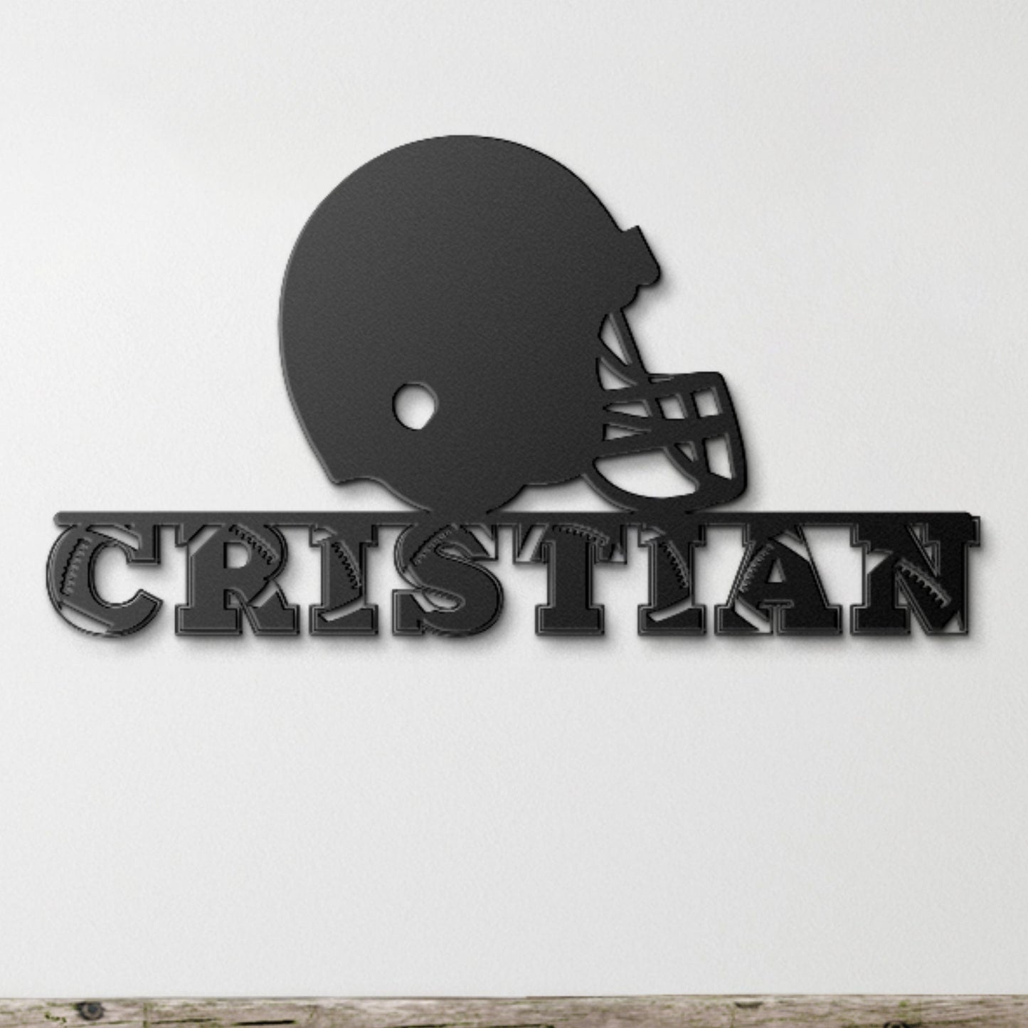 Custom Football Metal Sign, Custom Name Football Wall Art, Football Name Sign, Football Metal Home Decor, Soccer Player Name, Soccer Metal