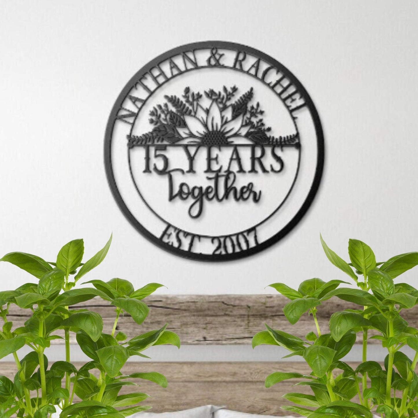 5th Anniversary Gift, Metal Sign For 5th Anniversary, 5th Wedding Anniversary, Gift For Couple