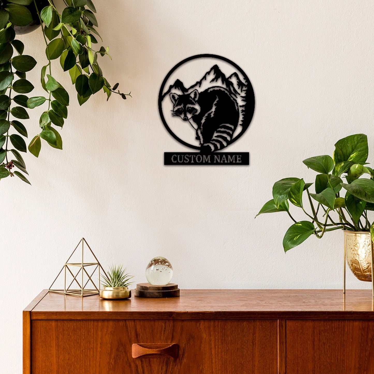 Raccoon Metal Sign,Custom Raccoon Wall Art,Personalized Raccoon Wall Decor,Indoor Decor,Cabin Decor,Patio Decor,Animal Sign,Raccoon Gift