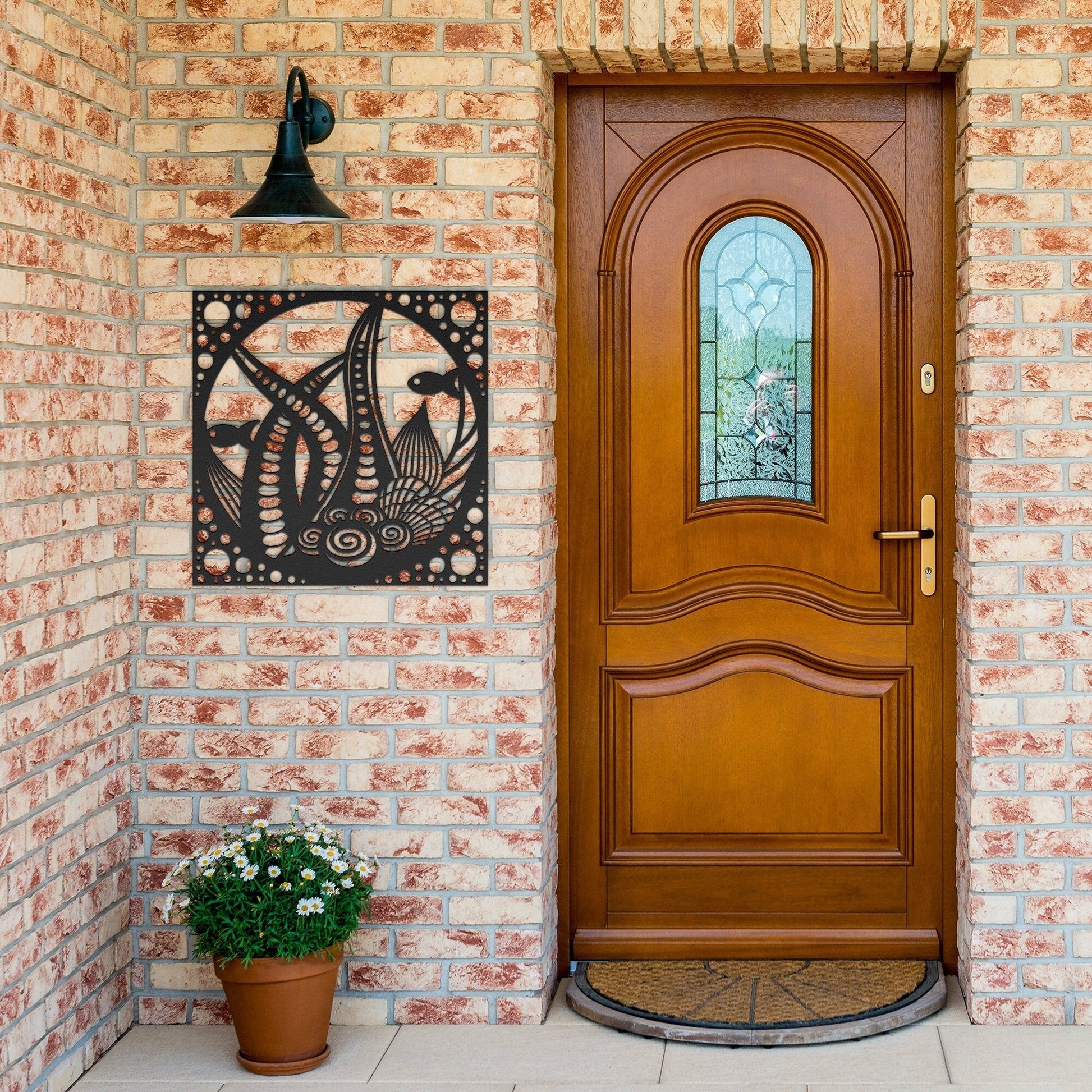 Underwater World Metal Sign, Nautical Undersea Wall Decor, Ocean Seashells Metal Sign, Coral Reefs Wall Decor, Underwater Wall Sign