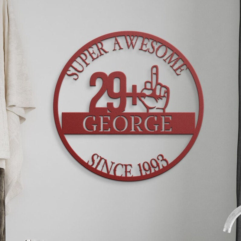 30th Birthday Gift For Him, Birthday Metal Sign, Funny Gift For Husband, Boyfriend, Personalized Sign, Custom Name Wall Sign, Gift For Her