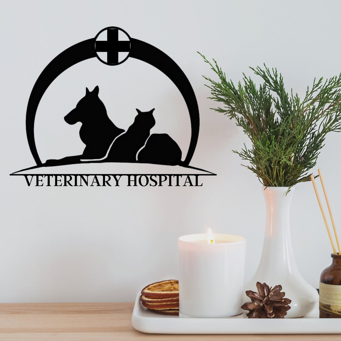 Veterinary Hospital Metal Sign, Veterinary Gift, Personalized Vet Gift, Veterinary Art, Gift For Veterinarian, Vet Room Decor