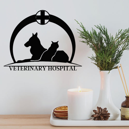 Veterinary Hospital Metal Sign, Veterinary Gift, Personalized Vet Gift, Veterinary Art, Gift For Veterinarian, Vet Room Decor