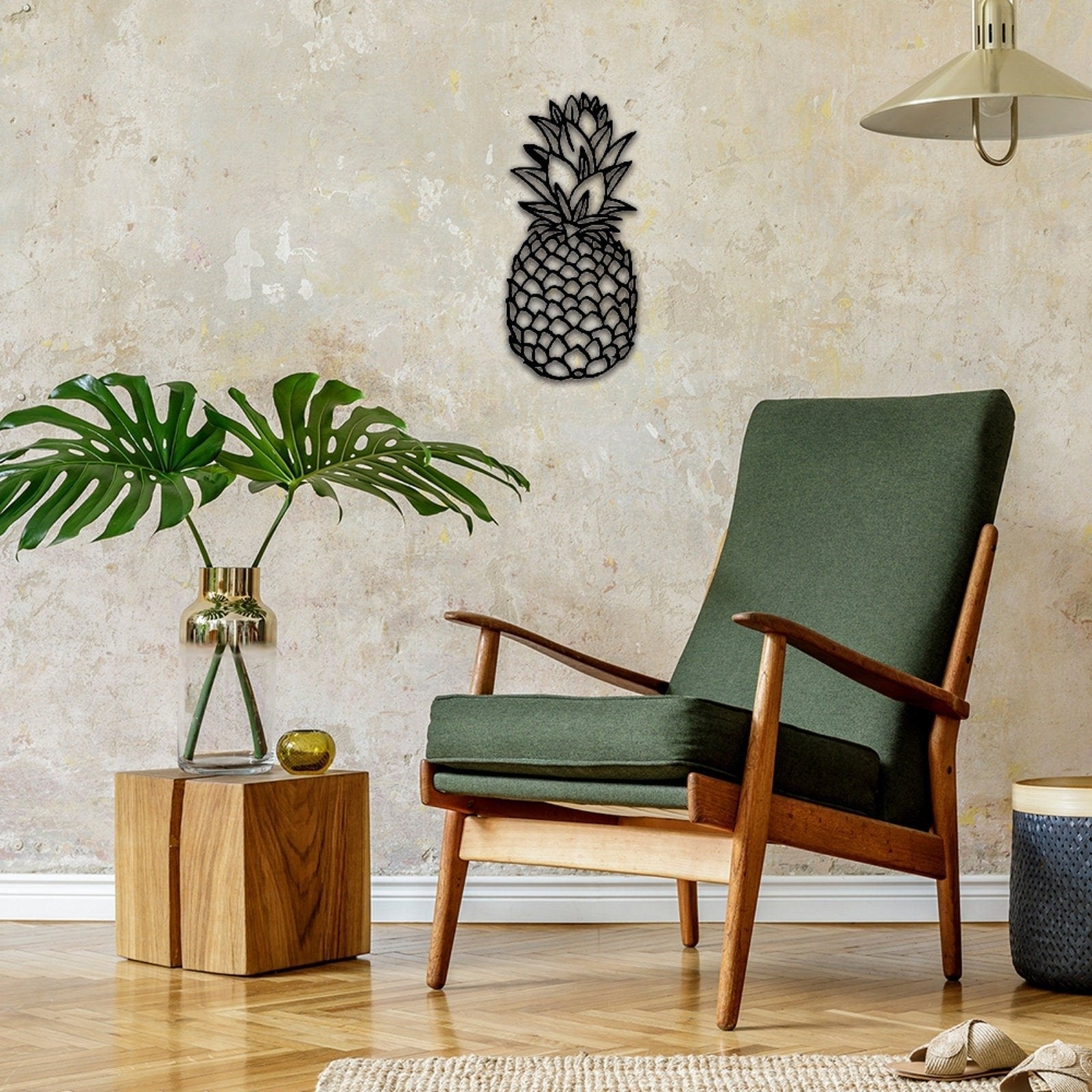 Pineapple Metal Sign,Welcome Pineapple Wall Art,Pineapple Decor,Elegant Door Wreath,Front Door Decor,Wall Hanger,Welcome Sign,Indoor Decor