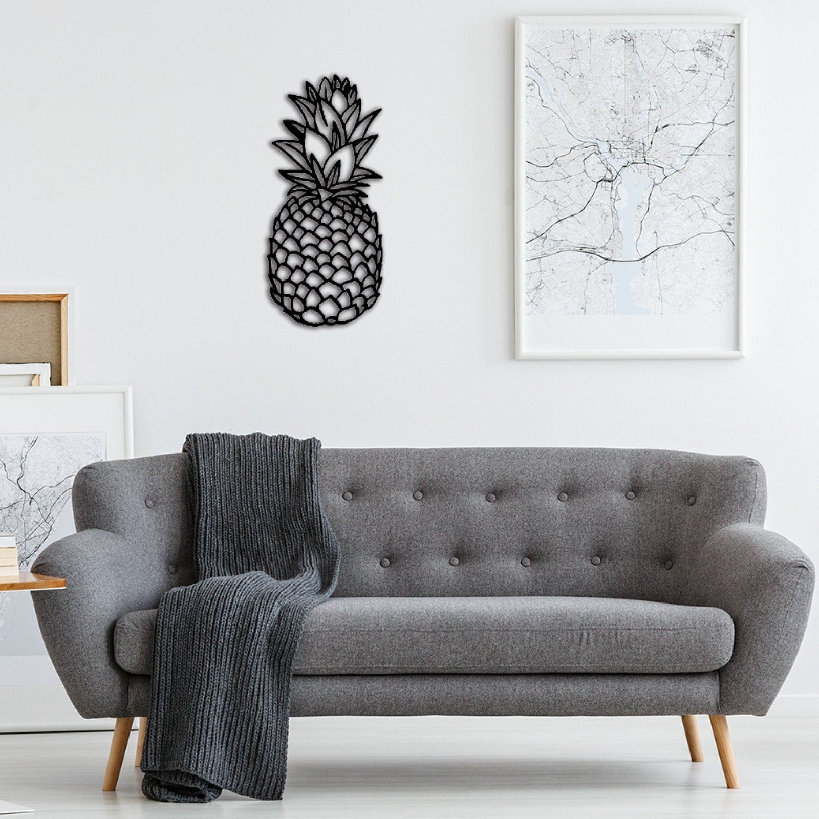 Pineapple Metal Sign,Welcome Pineapple Wall Art,Pineapple Decor,Elegant Door Wreath,Front Door Decor,Wall Hanger,Welcome Sign,Indoor Decor