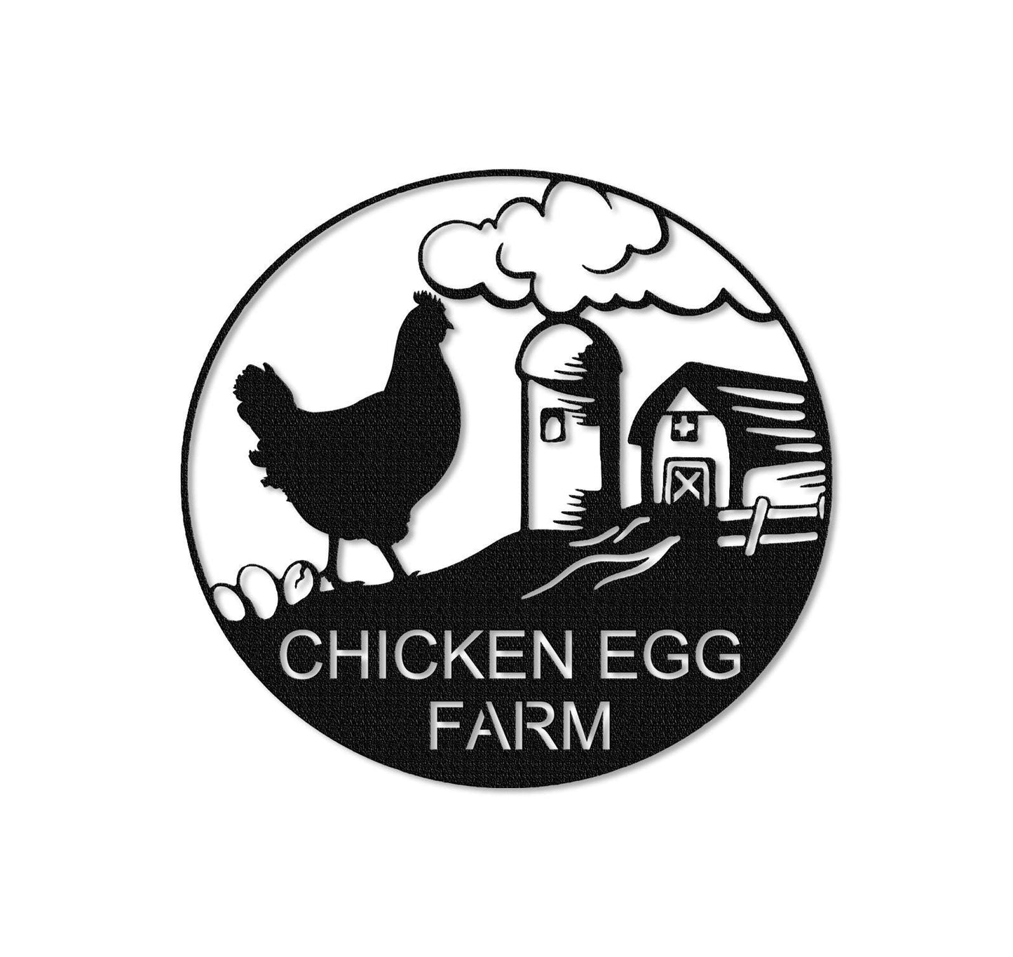 Chicken Egg Farm Metal Sign,Custom Chicken Coop Sign Name,Personalized Chicken Wall Art,Hen House Decor,Chicken Farm Decor,Chicken Egg Sign