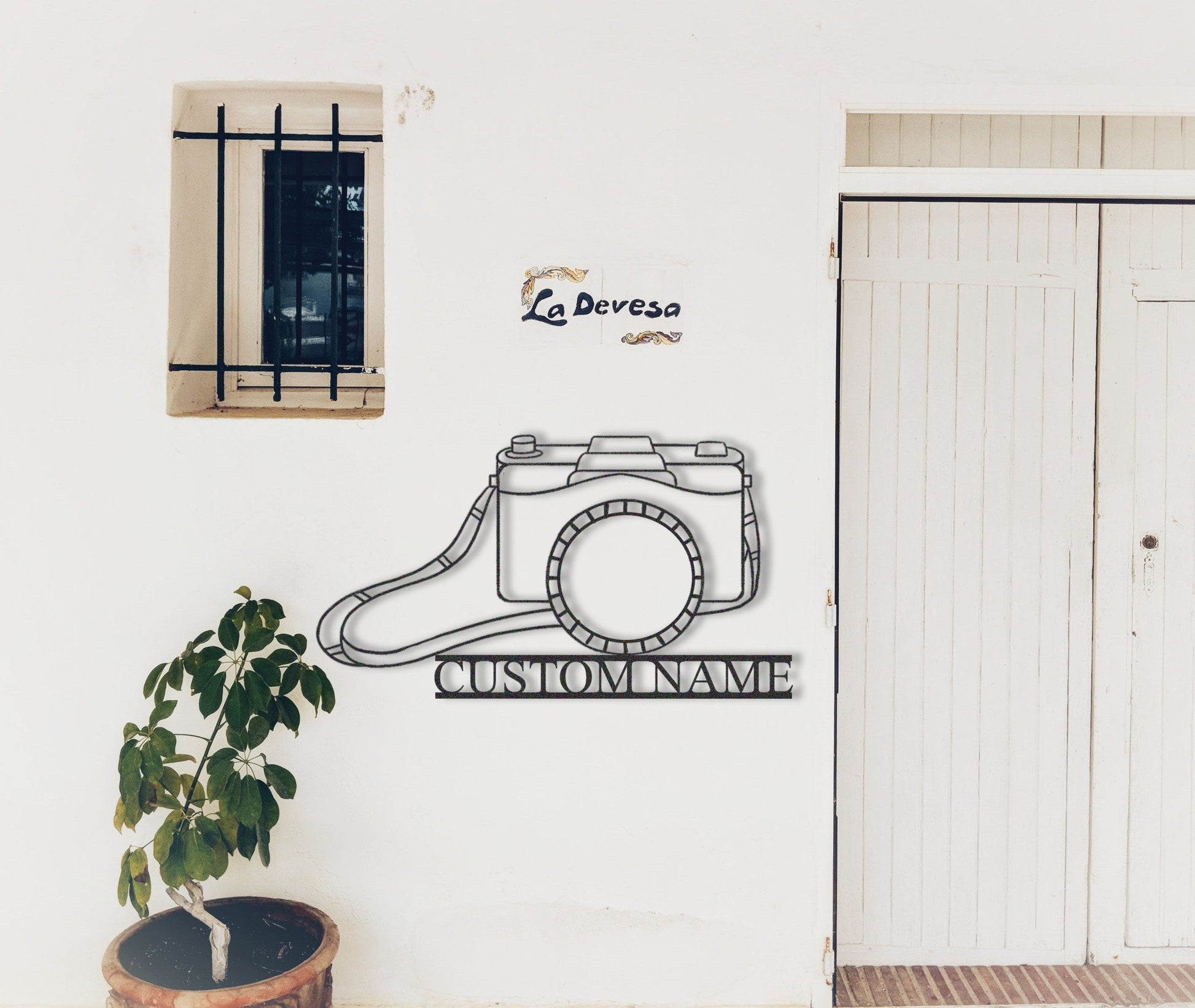 Custom Camera Metal Sign,Personalized Photographer Sign for Photograph Studio Decor,Gift for Photography Lover,Camera WallArt