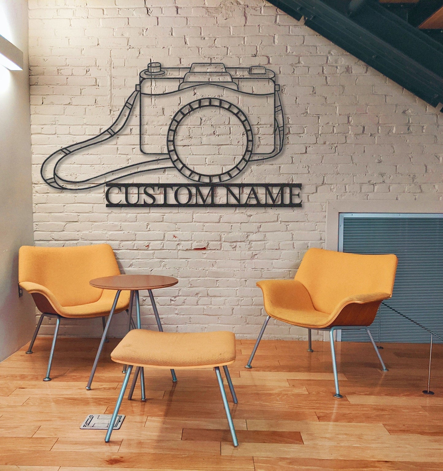 Custom Camera Metal Sign,Personalized Photographer Sign for Photograph Studio Decor,Gift for Photography Lover,Camera WallArt