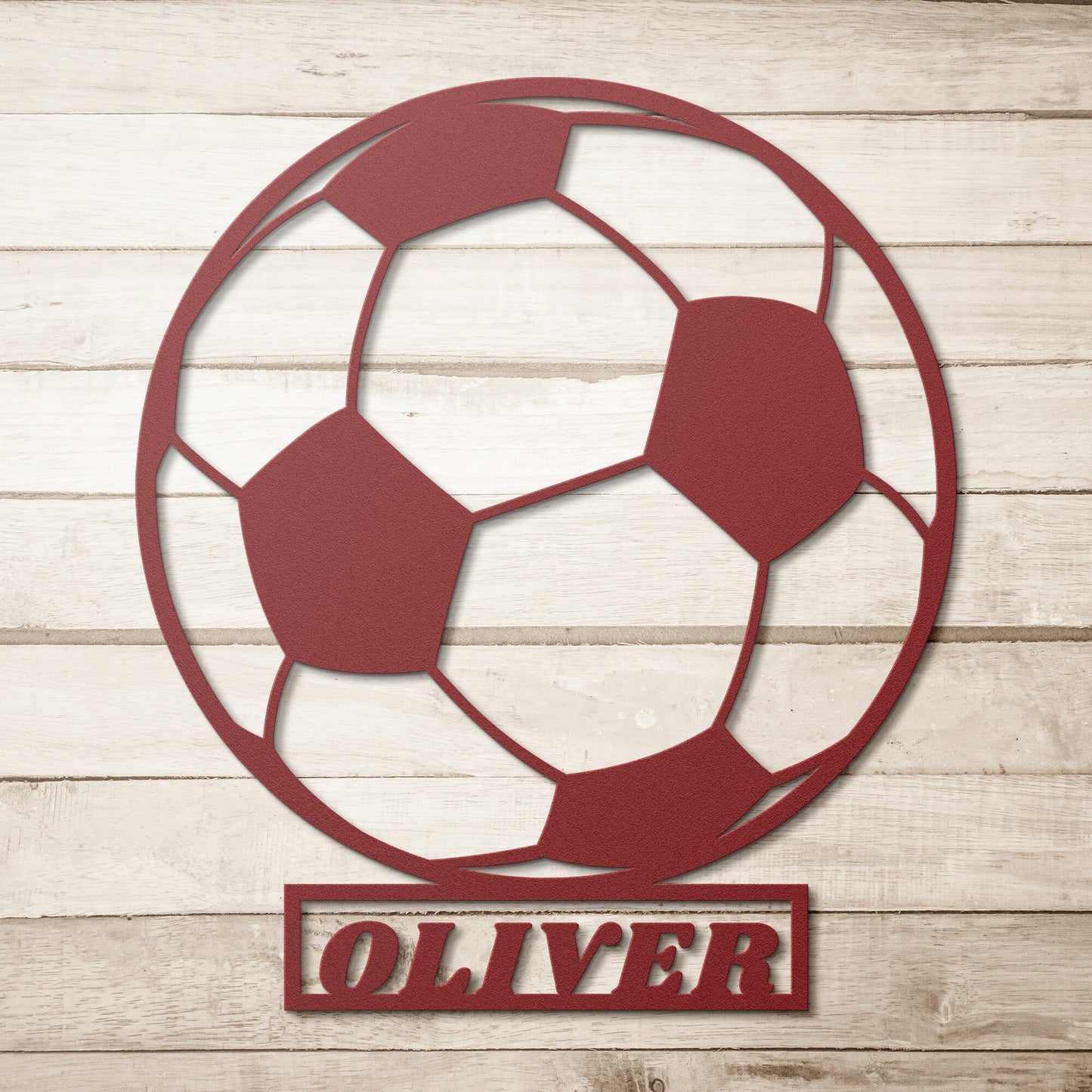 Soccer Ball Wall Art, Custom Soccer Ball Sign, Personalized Soccer Metal Sign, Football Metal Sign, Sports Wall Decor, Football Ornament