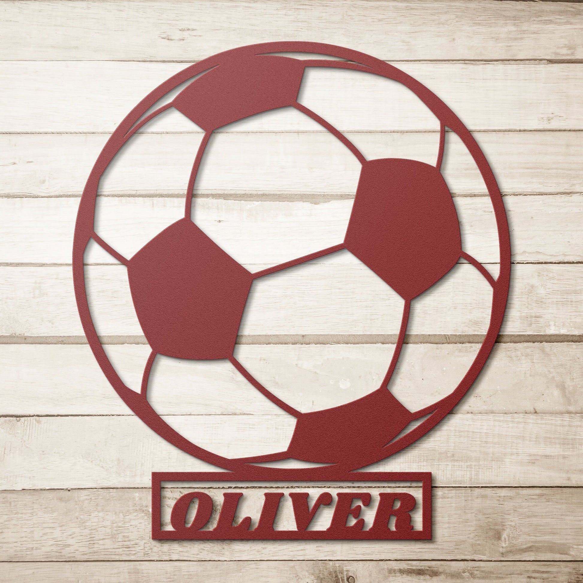 Soccer Ball Wall Art, Custom Soccer Ball Sign, Personalized Soccer Metal Sign, Football Metal Sign, Sports Wall Decor, Football Ornament