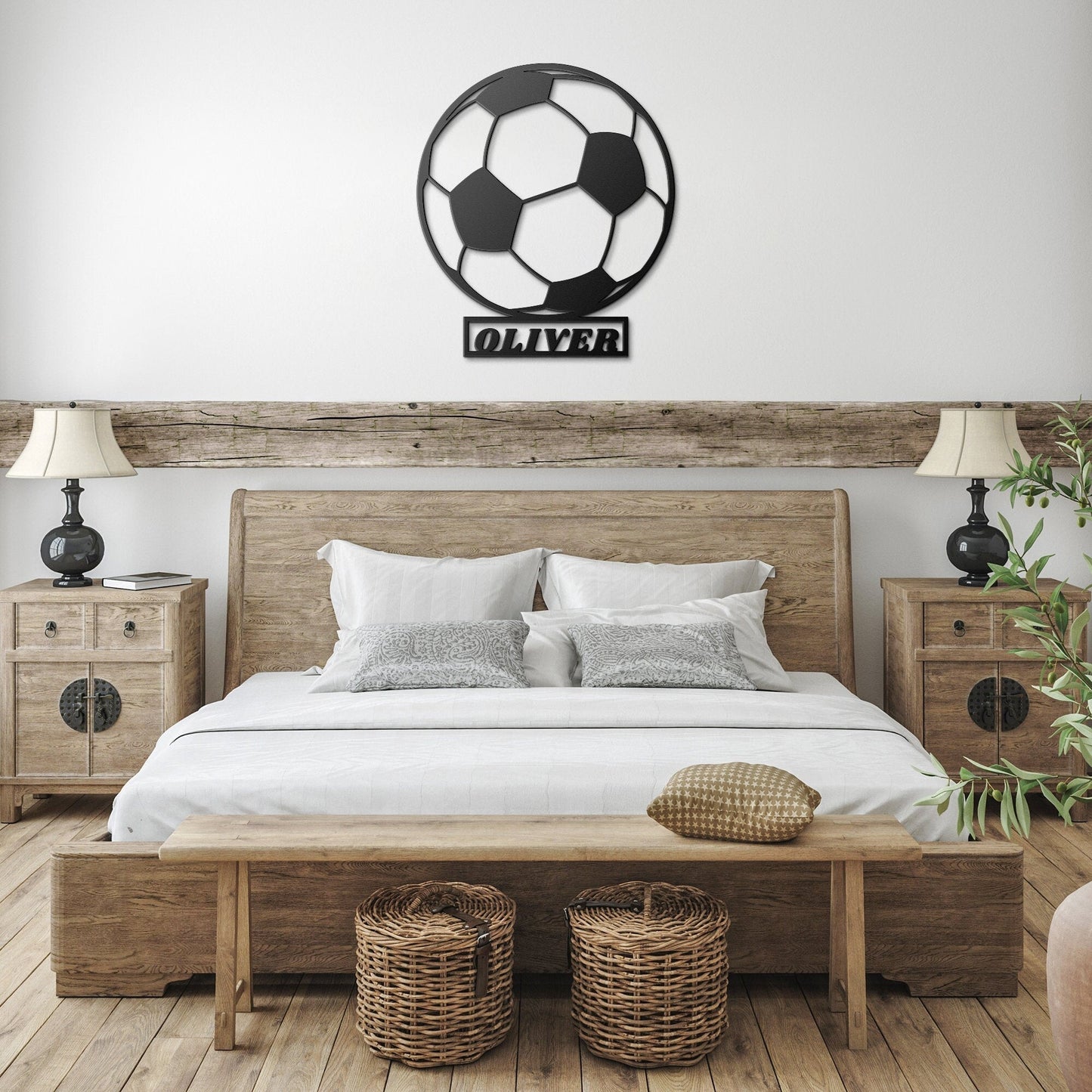 Soccer Ball Wall Art, Custom Soccer Ball Sign, Personalized Soccer Metal Sign, Football Metal Sign, Sports Wall Decor, Football Ornament