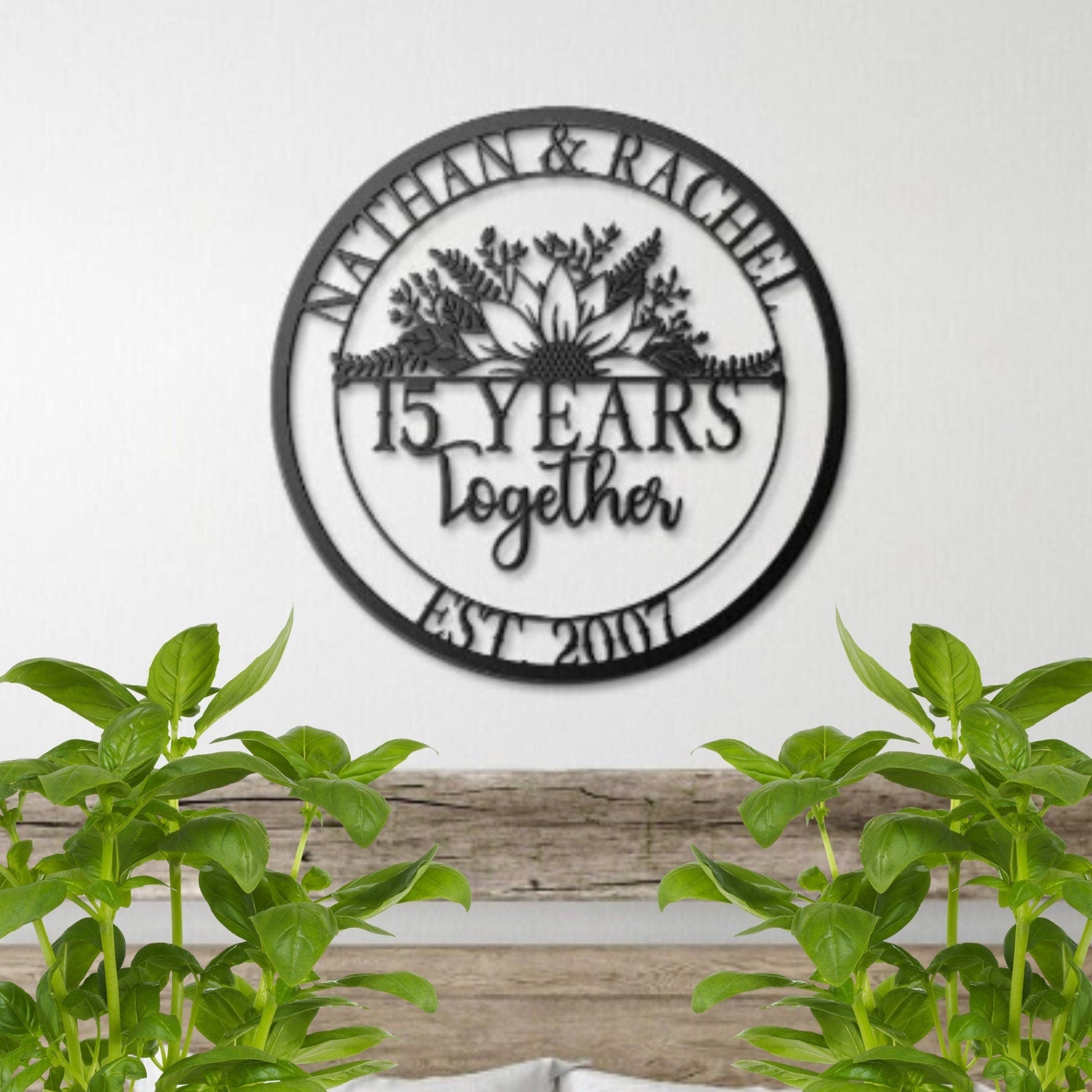 5th Anniversary Gift, Metal Sign For 5th Anniversary, 5th Wedding Anniversary, Personalized Gift For Couple