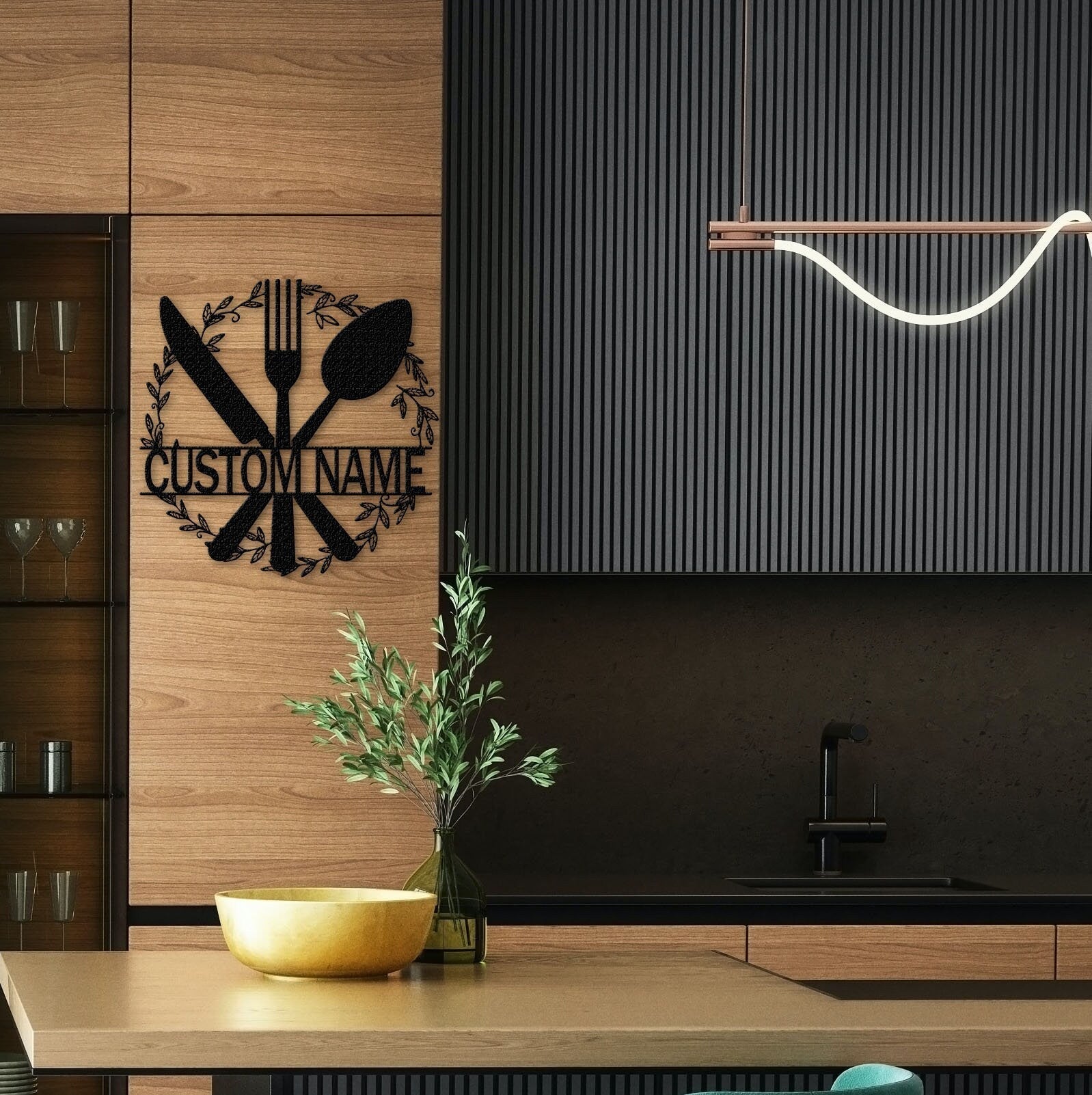 Custom Kitchen Metal Sign,Personalized Kitchen Wall Art,Kitchen Decor,Dining Room,Housewarming gift,Nana's Kitchen,Mothers day Gift