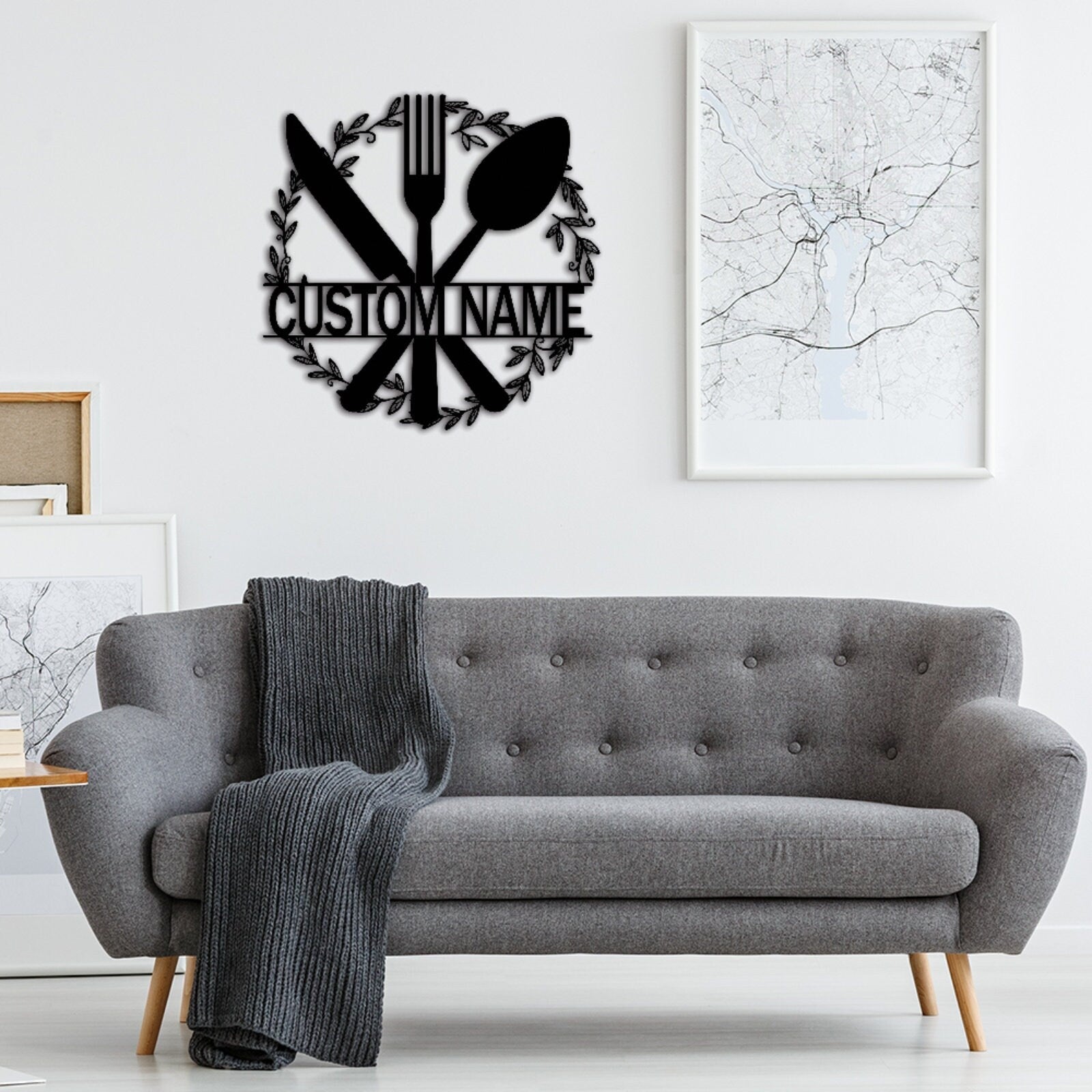 Custom Kitchen Metal Sign,Personalized Kitchen Wall Art,Kitchen Decor,Dining Room,Housewarming gift,Nana's Kitchen,Mothers day Gift