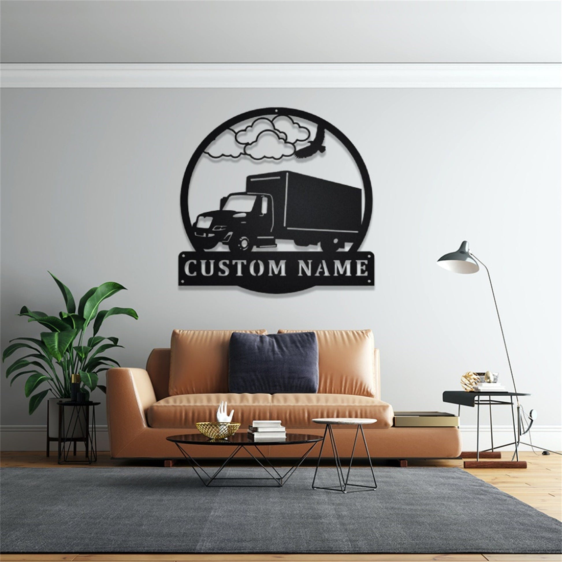 Personalized Box Truck Metal Sign,Transport Truck Metal Wall Art,Custom Trucker Name Sign,Truck Driver Gift,Trucking Wall Decor,Home Decor