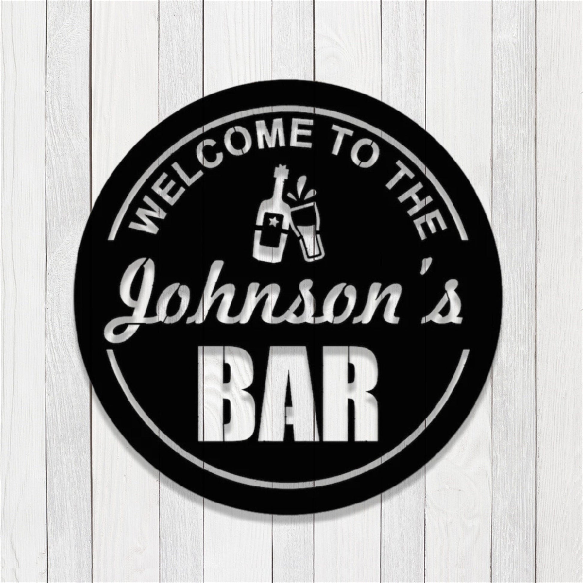 Personalized Welcome To The Bar Metal Sign, Custom Pub Sign, Bar Sign, Pub Bar Wall Art, Home Pub Shed Man Cave Wall Decor, Outdoor Patio Sign