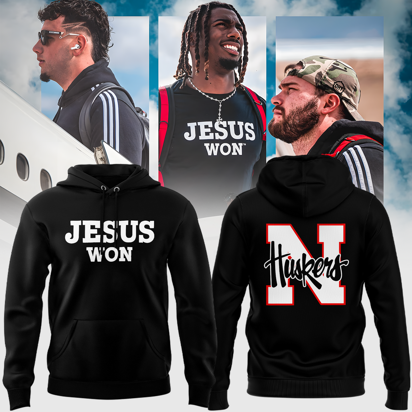 Exclusive Version Nebraska Football Jesus Won Hoodie 2025