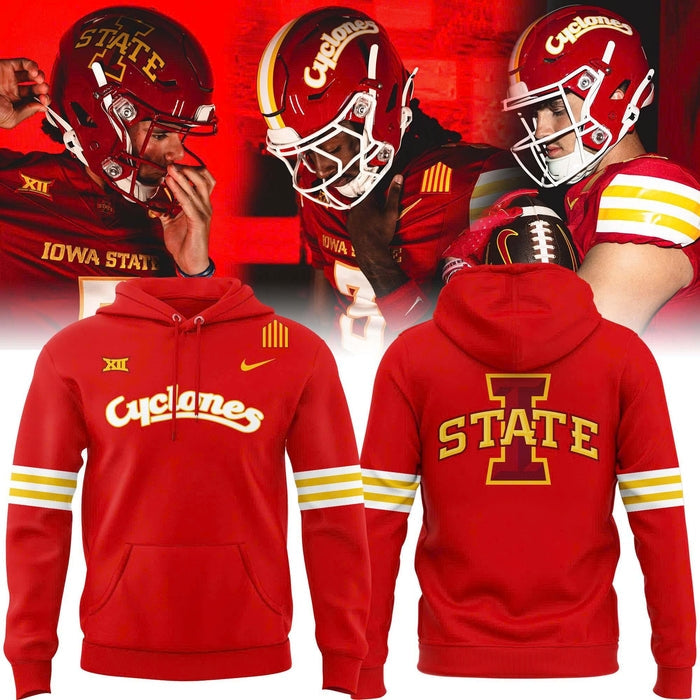 Special New Red Lids For The 2025 Season Cyclones Wordmark Red Hoodie
