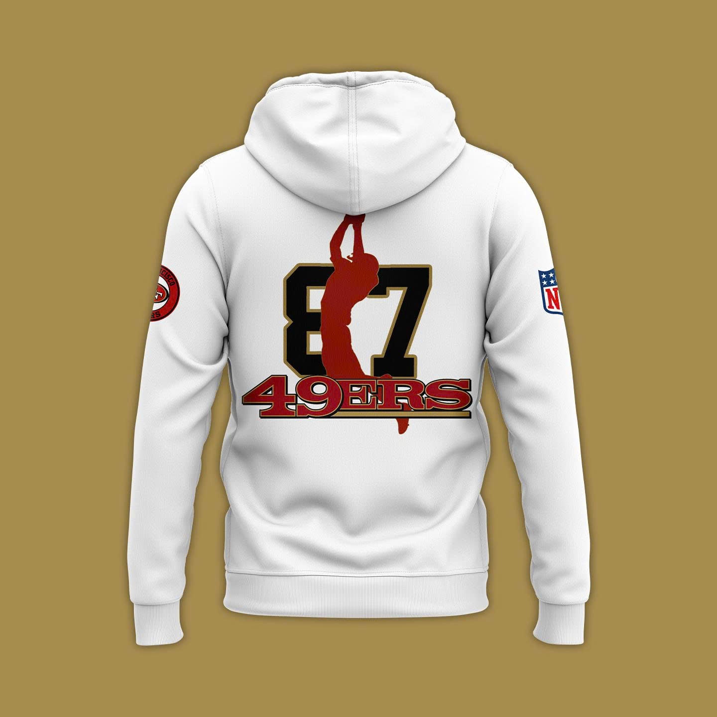 Brent Jones San Francisco 49ers 87 "HONORING THE LEGACY OF DWIGHT CLARK" Zip Hoodie 2025
