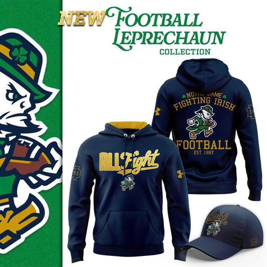 Notre Dame Football "The Fighting Irish" 2025 Navy Hoodie v2