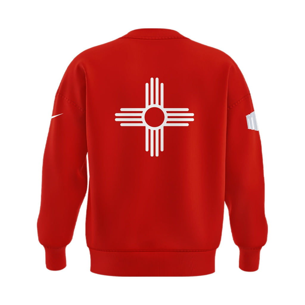 Special Edition New Mexico Lobos Wordmark Logo Uniform Sweat - Red