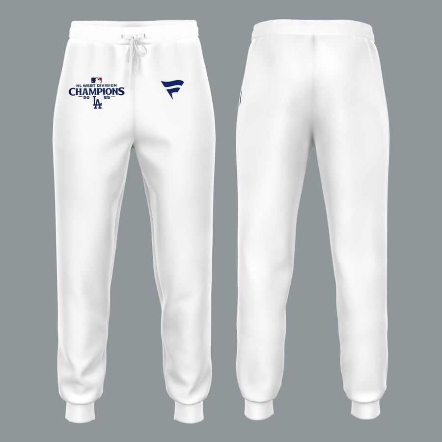 Official Los Angeles Dodgers Royal NL West Division Champs 2025 Sweatshirt (White)