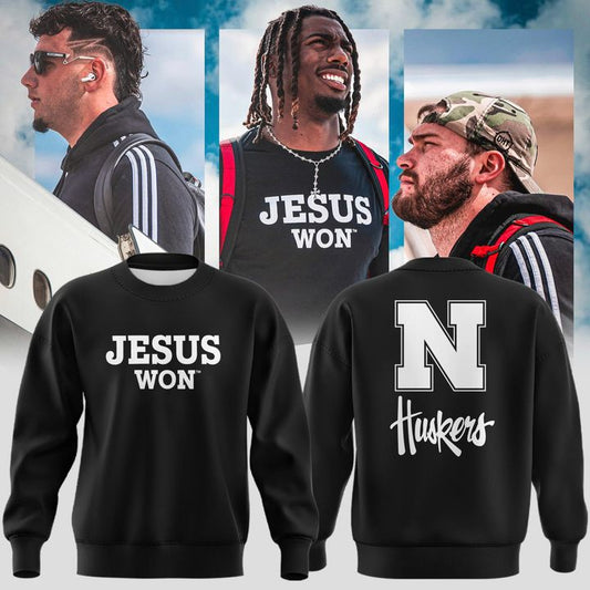 2025 Nebraska Cornhuskers Jesus Won Sweat