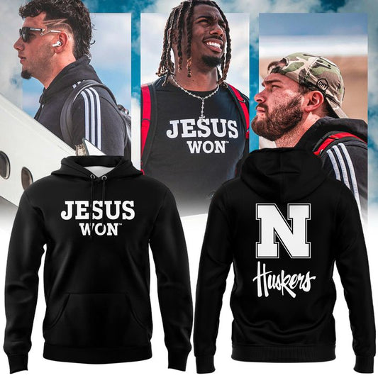 2025 Nebraska Cornhuskers Jesus Won Hoodie
