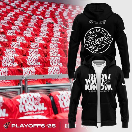 Fever Now You Know 2025 Playoffs Zip Hoodie