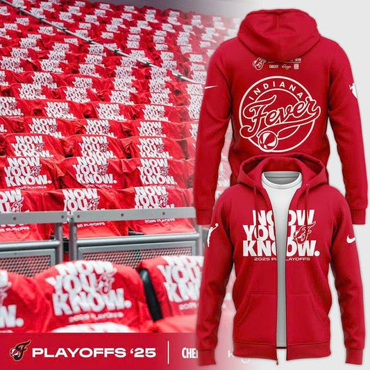 Fever Now You Know 2025 Playoffs Zip Hoodie