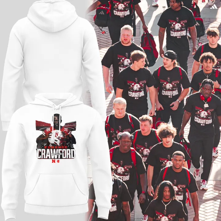 Exclusive Version Nebraska Football x Crawford White Hoodie 2025