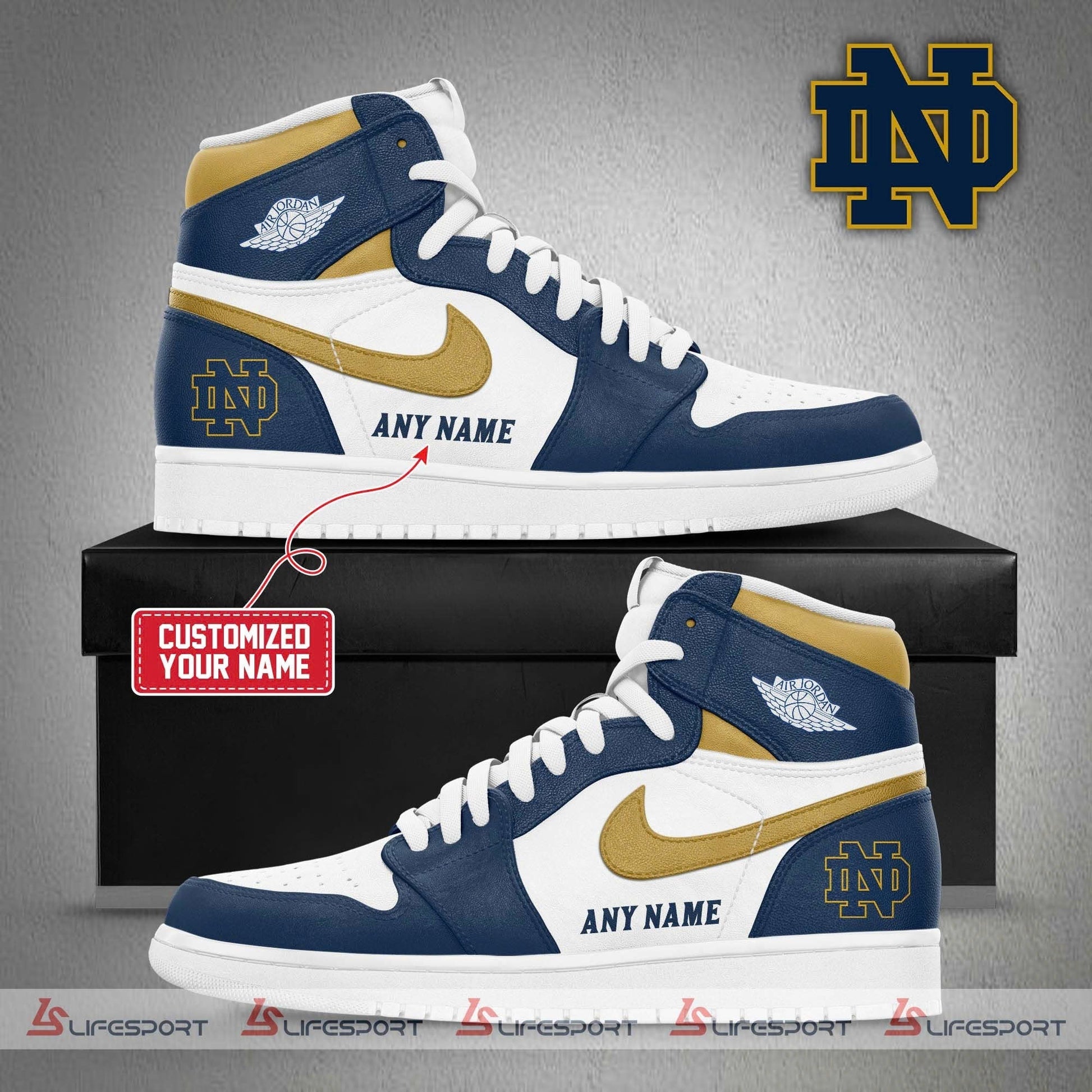 Notre Dame Fighting Irish 2025 JD1 Hight Top Sneaker