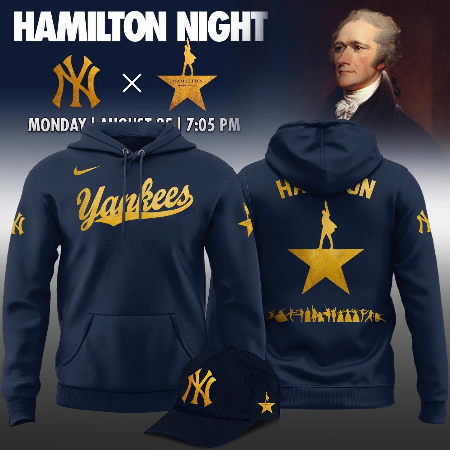 New York Yankees MLB x Hamilton Night 2025 Limited Edition Hoodie