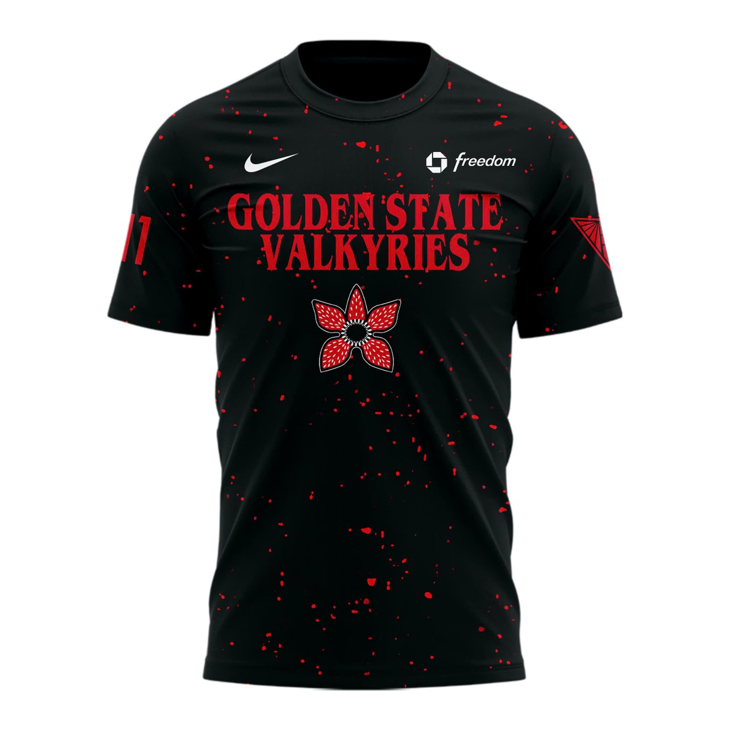 Golden State Valkyries Stranger Things Rebel Swingman Limited Edition Black Tshirt