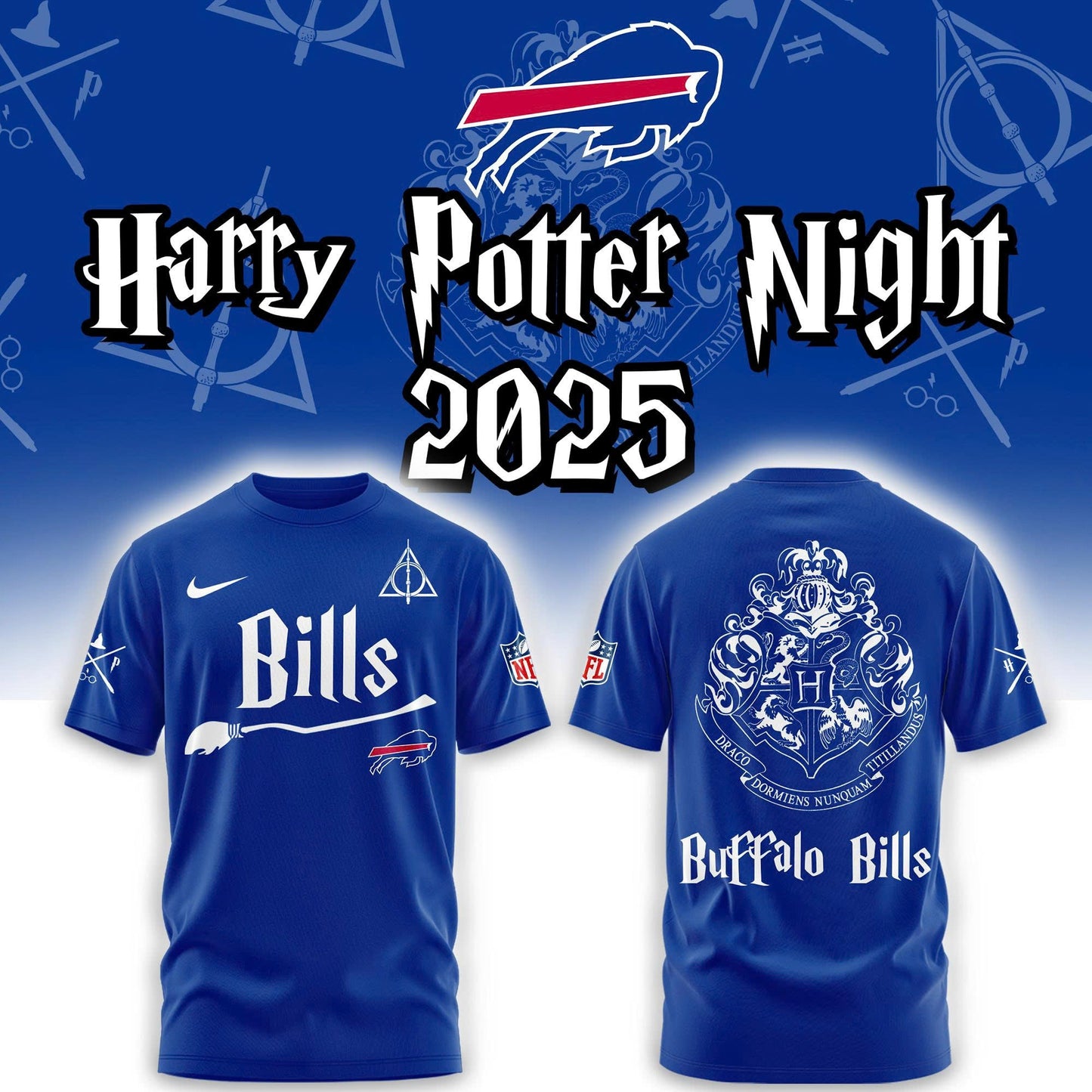 Buffalo Bills Harry Potter 2025 Combo T-Shirt