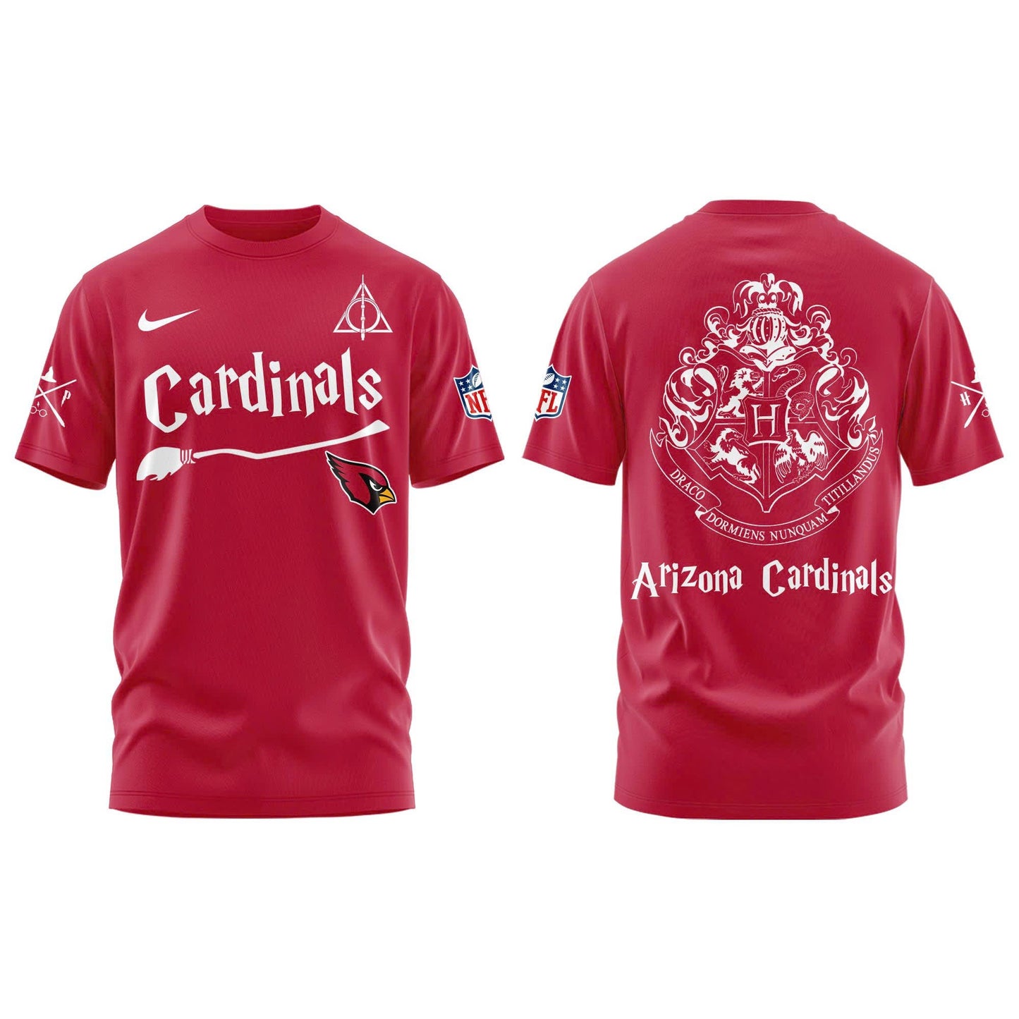 Arizona Cardinals Harry Potter 2025 Combo T-Shirt