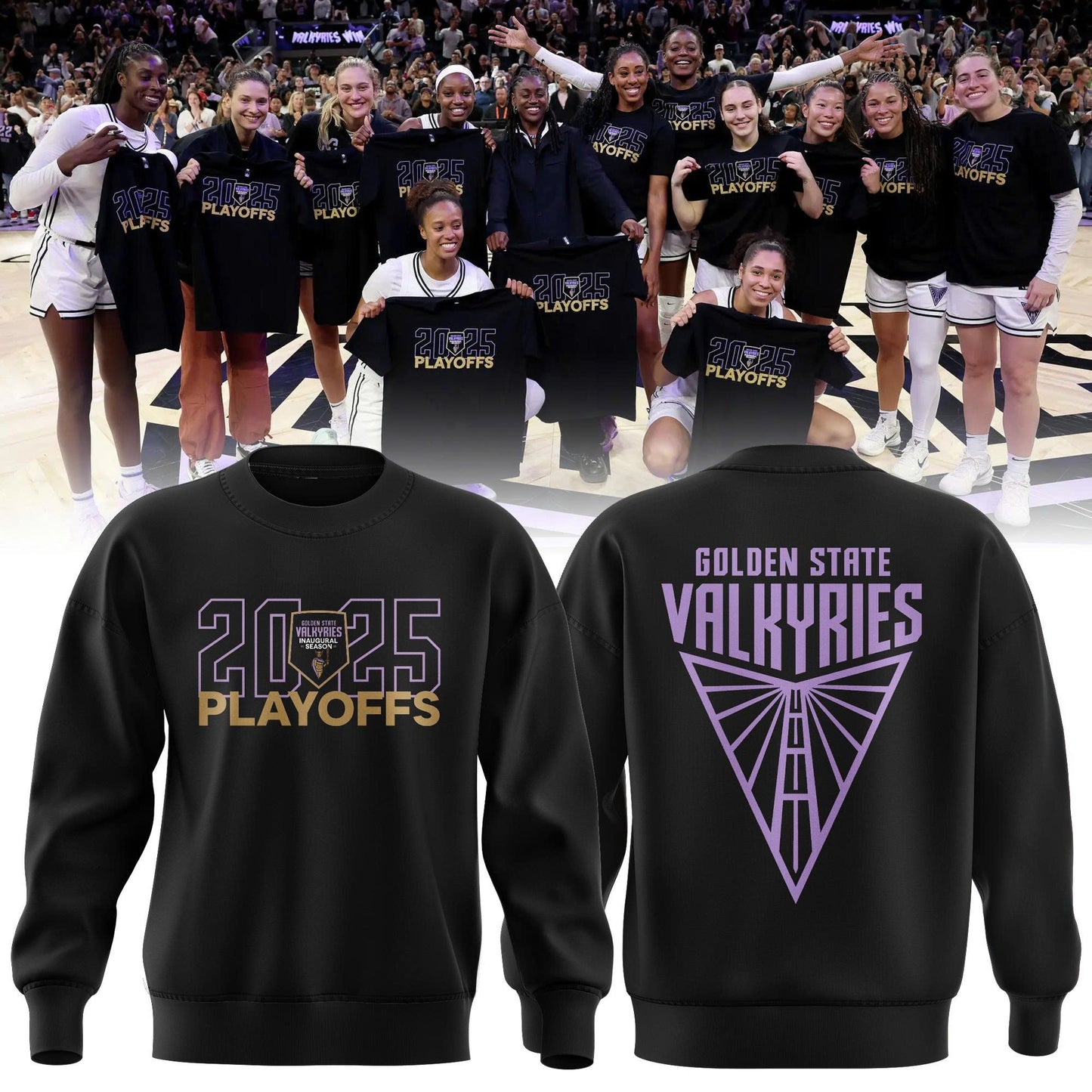 Limited edition 2025 Golden State Valkyries Playoff sweatshirt for fans