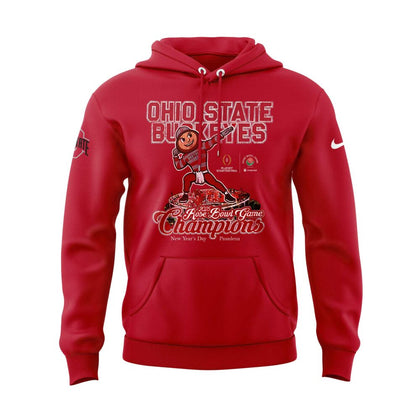 Ohio State Football 2025 Rose Bowl Champions Hoodie