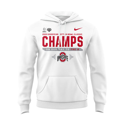 Ohio State Football ARE 2025 COTTON BOWL CHAMPIONS Whrite Hoodie