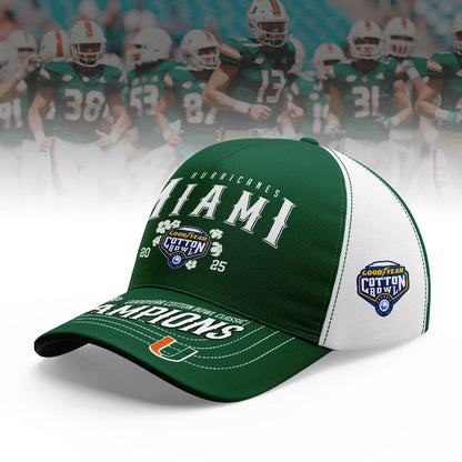 Miami Hurricanes NCAA 2025-2026 Goodyear Cotton Bowl Classic Champions T-Shirt