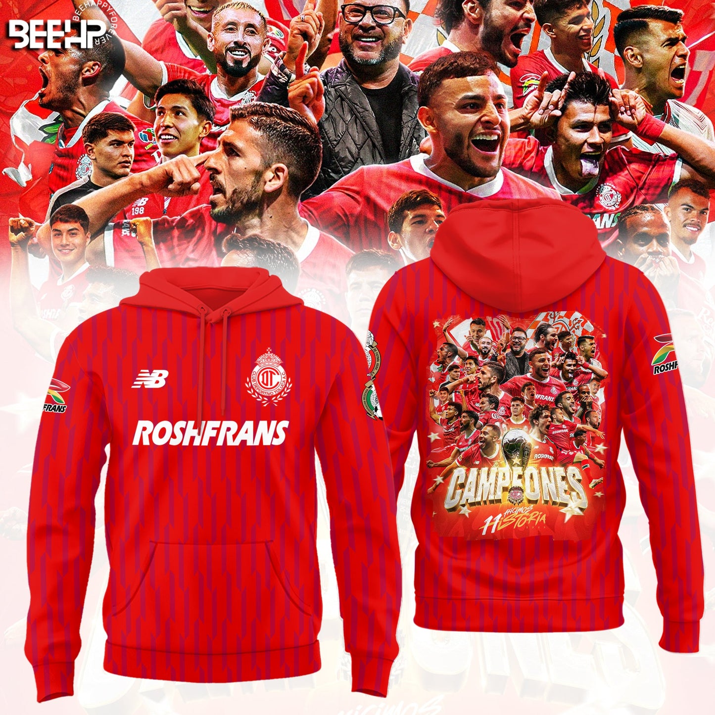 Toluca FC Campeón 2025 Liga MX Hoodie