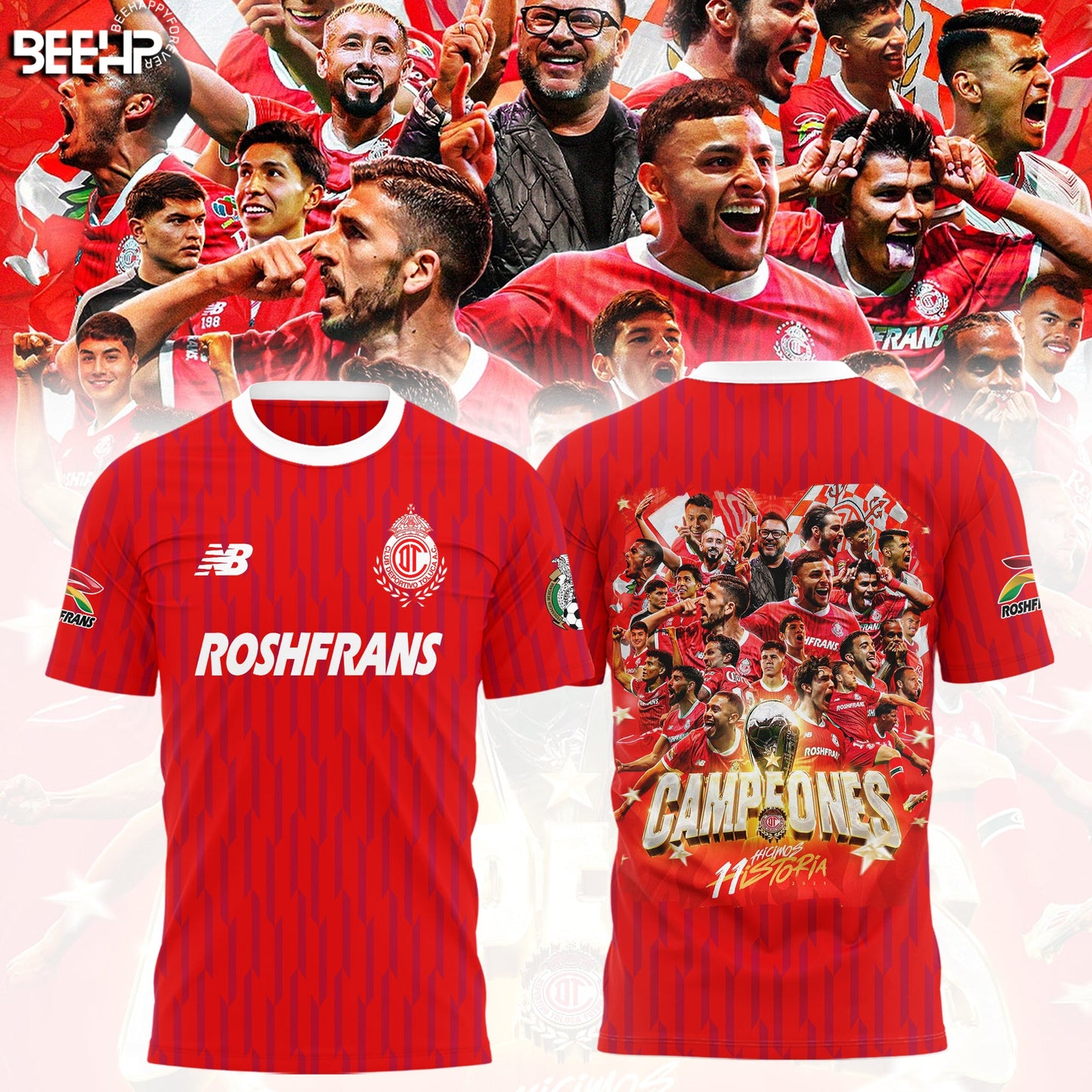Toluca FC Campeón 2025 Liga MX T-Shirt