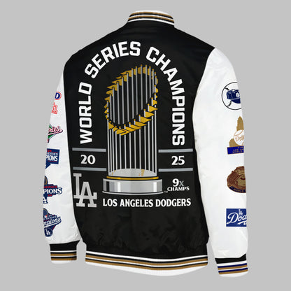 Dodgers Back-To-Back World Series Champions Bomber + Printed Hat