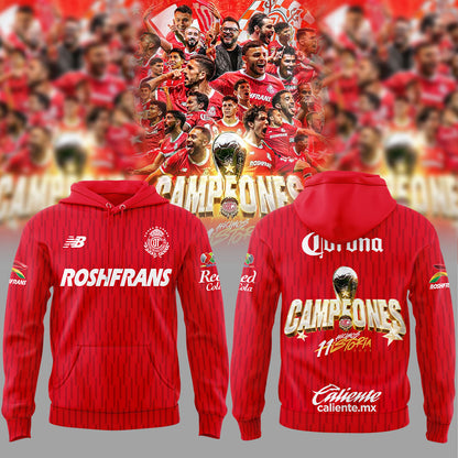 Toluca Campeón 2025 Liga MX Hoodie