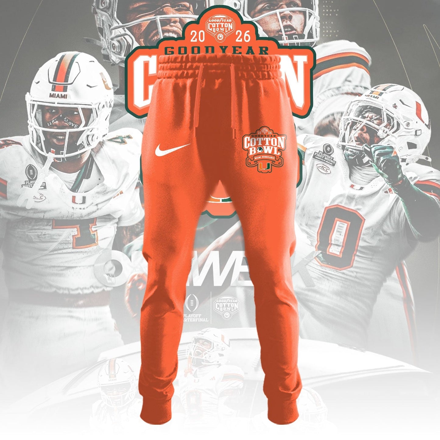 Miami Hurricanes Football Cotton Bowl Champions 2025 Combo Hoodie