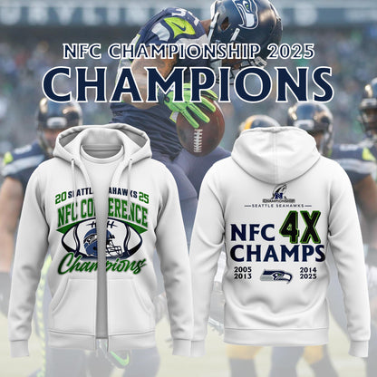SSeahawks x 2025 NFC Conference Champions Hoodie Zip V2